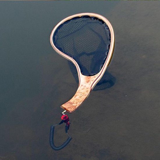 Schepnet Visserij - Forel Net - Vissen Vangen - Veilig Vangen Release - 35x17x25cm - Hout — afbeelding 4