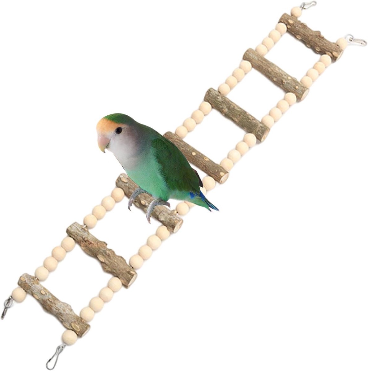 Vogelkooi Ladder - Klimspeelgoed Vogels - Stimuleert Beweging - Eenvoudige Montage - 20x10x1 cm - Niet gespecificeerd