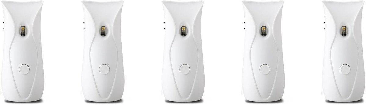 Automatische Luchtverfrisser - Geurdispenser Wandmontage - Frisse Ruimte Creëren - Tijdgestuurde Spray - 5 Stuks - Wit