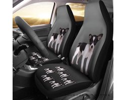 Autostoelhoezen Set - Auto Beschermers - Interieur Beschermen - Universele Pasvorm - 2 Stuks - Met Hond Print
