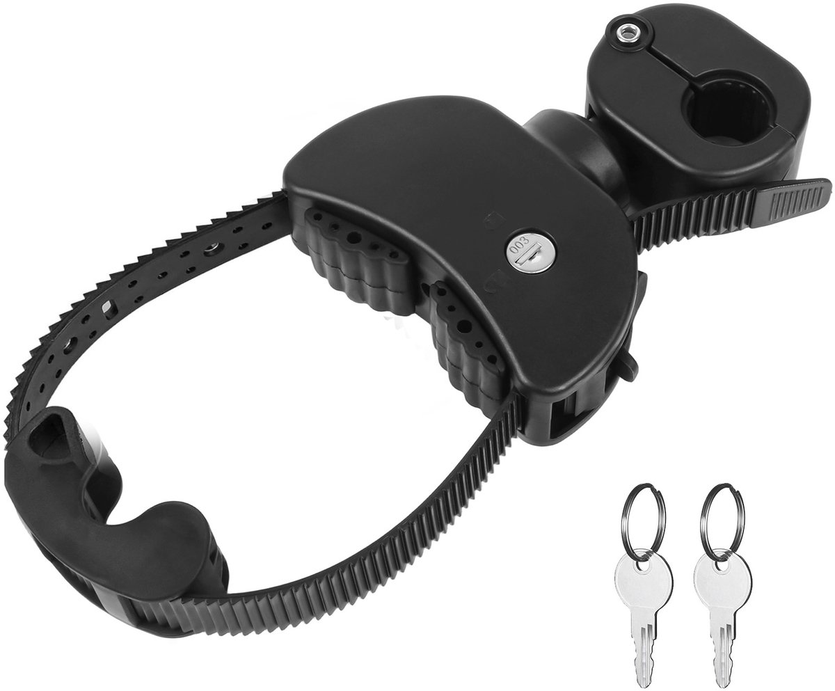 Zwarte Framehouder met Band Fietsendrager – 45 cm Strap – Compact – Geschikt voor E-bike & Fiets – Caravan & Camper