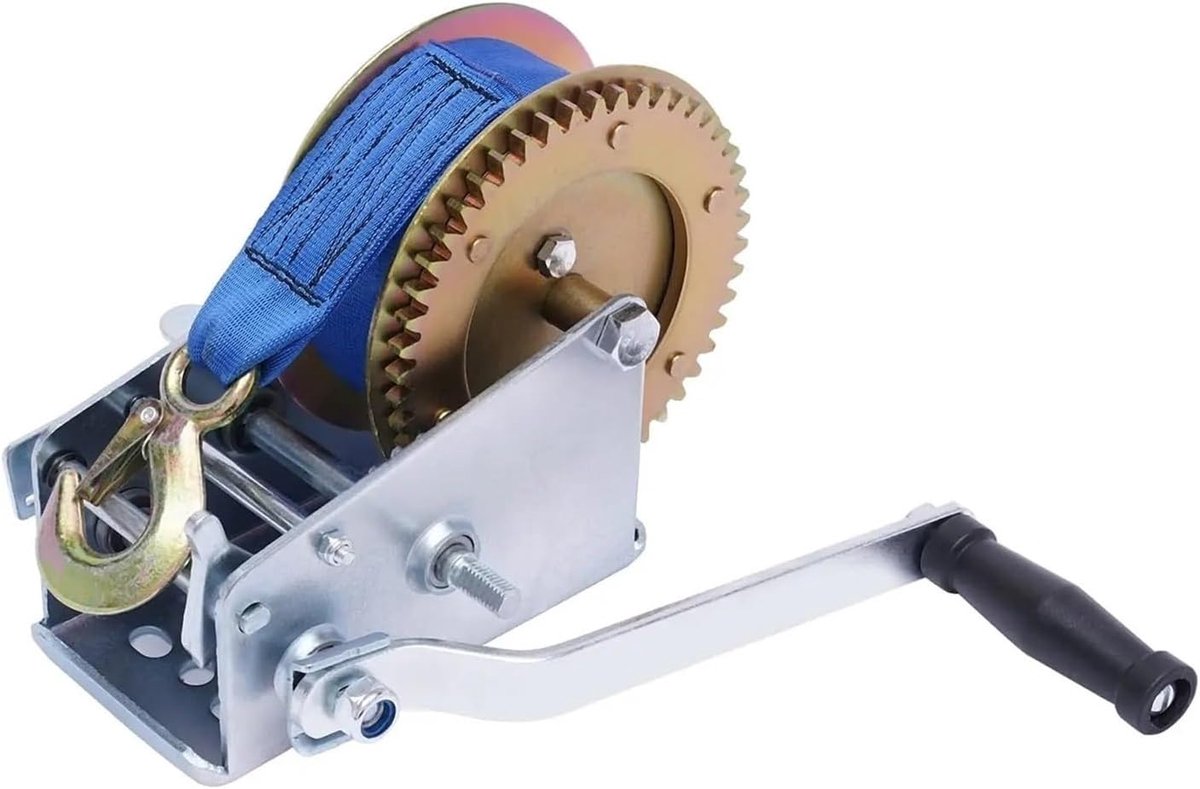 Handlier - Trekbandlier - Laden vastzetten - Veiligheidsmechanisme - 900 kg capaciteit - Zilverkleurig