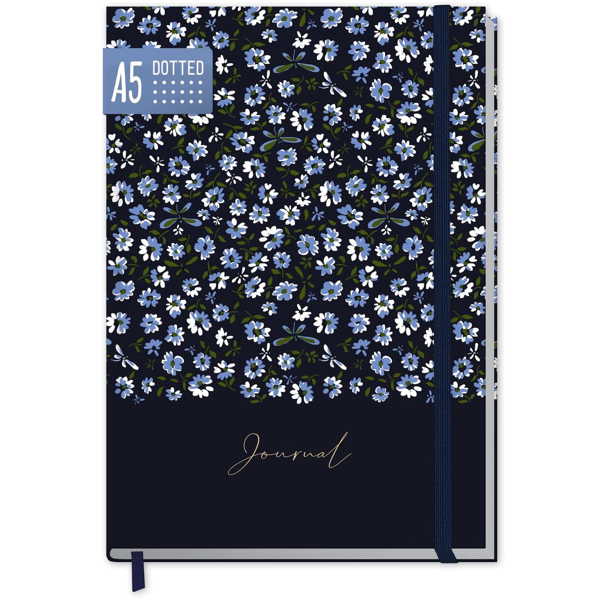 Dailygoods- Notitieboek A5 - Gestippeld - Duurzaam - 156 pagina's - Elastiek - Agenda - Dagboek