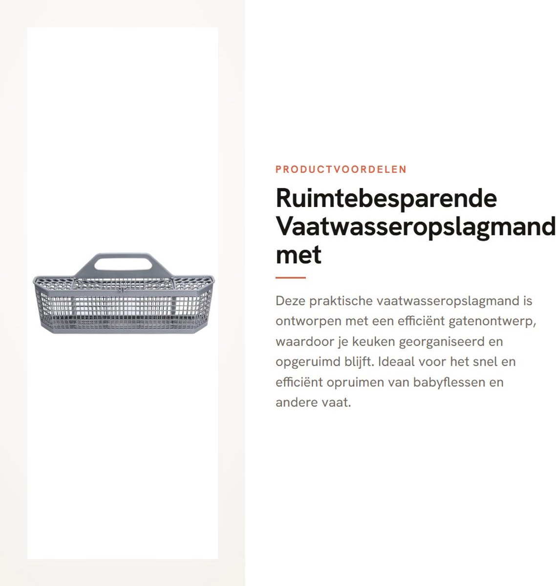 Dailygoods- Vaatwasseropslagmand met Open Roosterontwerp - Ruimtebesparend - Efficiënte Droging - Geschikt voor Babyflessen - Probleemoplossend - Diverse Gatenformaten - Afwasmand