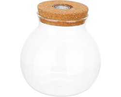 Ecologische Vaso - Micro Landschap Terrarium - Creatieve Decoratie - Met LED Verlichting - Cilindrisch - Wit