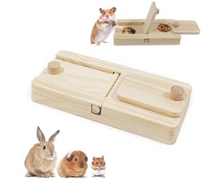 Dailygoods - Hamsterspeelgoed, Caviaspeelgoed, Accessoires voor Hamsters, Houtproduct voor Het Zoeken Naar Voer, Van Hout Accessoires voor Lekkernijen, Chinchilla's, Hamsters, Cavia's, Gerbilletjes