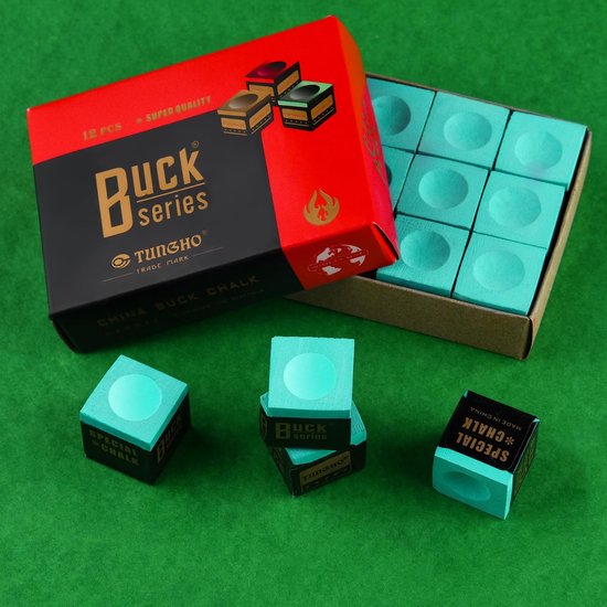 Dailygoody - Billiard Chalk - Professionele biljartkrijt - 12 Stuks - Groen - Snooker Chalk - Perfect voor biljart en snooker - Geschikt voor enthousi... van Merkloos — afbeelding 4