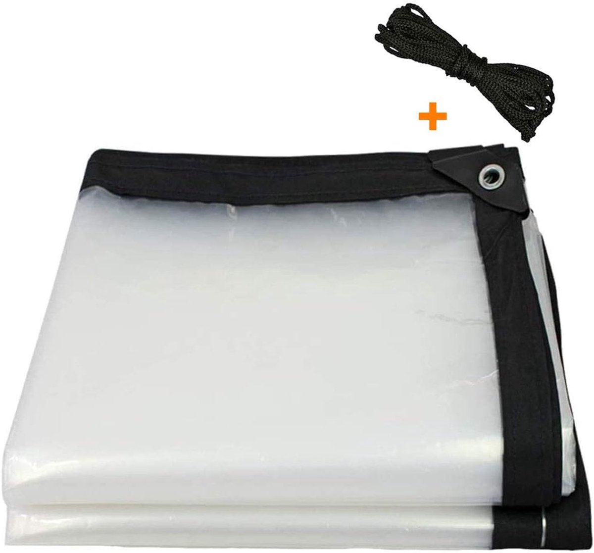Waterdicht Tarp - Beschermzeil Outdoor - Tuin Meubels Dekken - Versterkte Randen - 4x6 Meter - Transparant