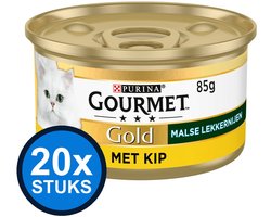 20x Gourmet Gold - Malse Lekkernijen Kip - Kattenvoer Natvoer - 85g