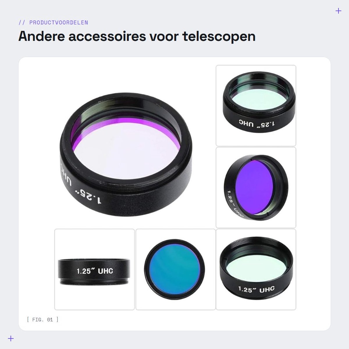 Dailygoods- Filter UHC Lichtvervuiling Remmend - Astronomische Telescoop - Oculairlens - Aluminiumlegering - Duurzaam - Hoge Temperatuur Bestendig - Telescoopfilter