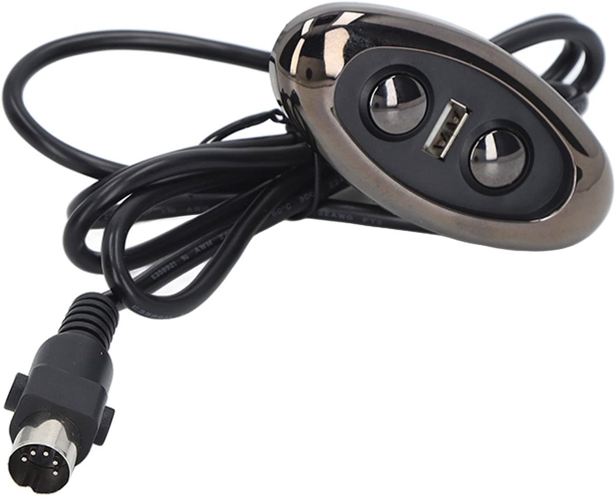 Dailygoods - Elektrische Bankcontroller - USB-oplaadpoort - Eenvoudig in gebruik - Handcontroller - Duurzaam en stevig - Geschikt voor binnen - 5-pins...