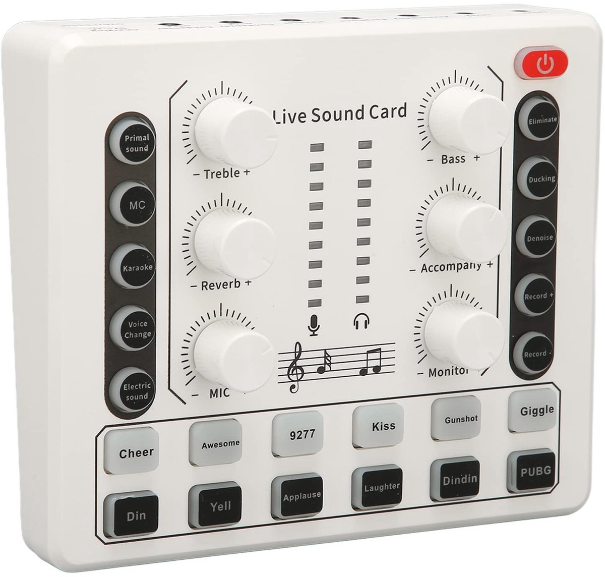 Dailygoods- Geluidskaart Live - Mobiele Geluidsmixer - Stemwisselaar - Plug and Play - Duurzaam ABS - Ingebouwde Lithiumbatterij 800mAh - Audiomixer