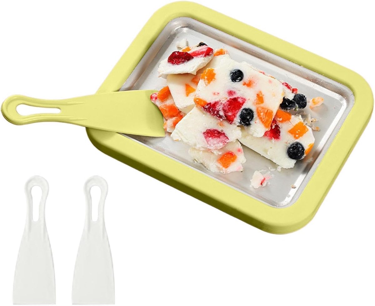Ijsrol Machine - Yogurt Maker - Zelf Desserts Maken - Dubbele Schraper - 22.6 cm - Groen
