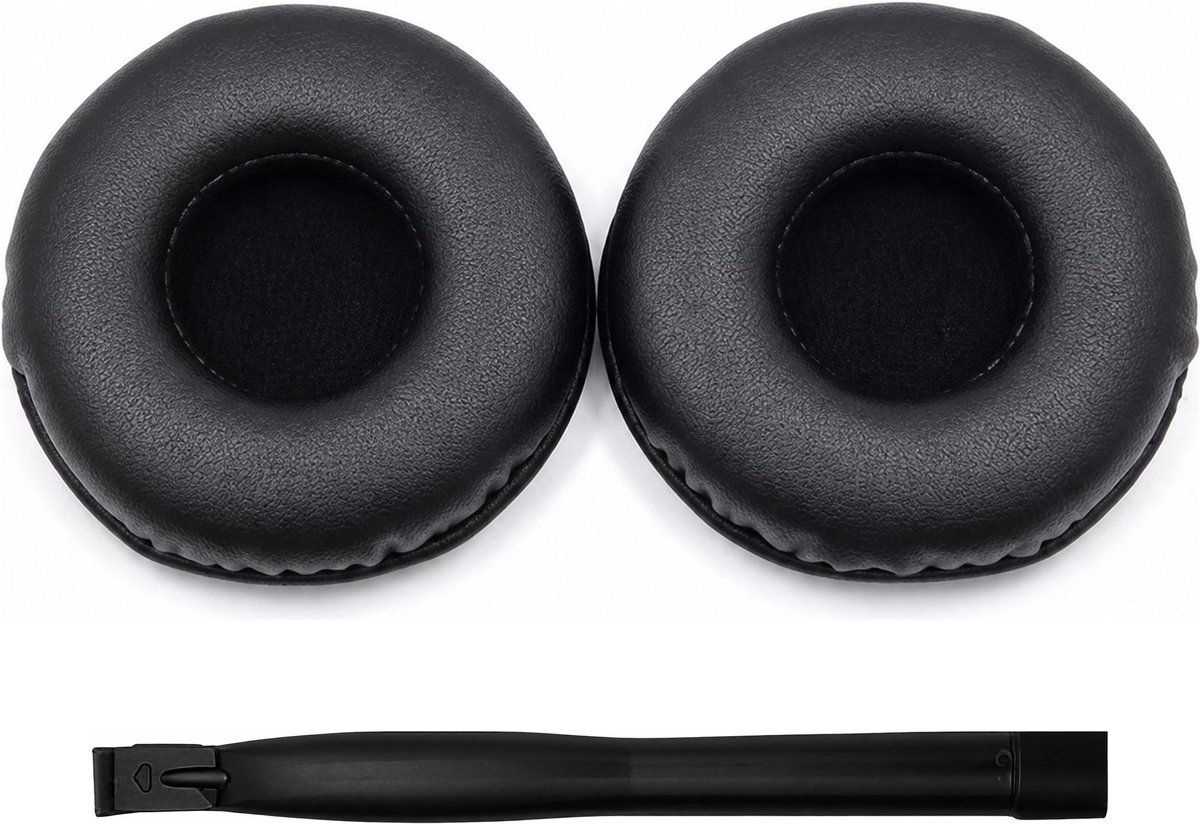 Set Oorkussens voor AKG Koptelefoon - N60NC Wireless Oorkussen - Kunstleer met Traagschuim - Zwart