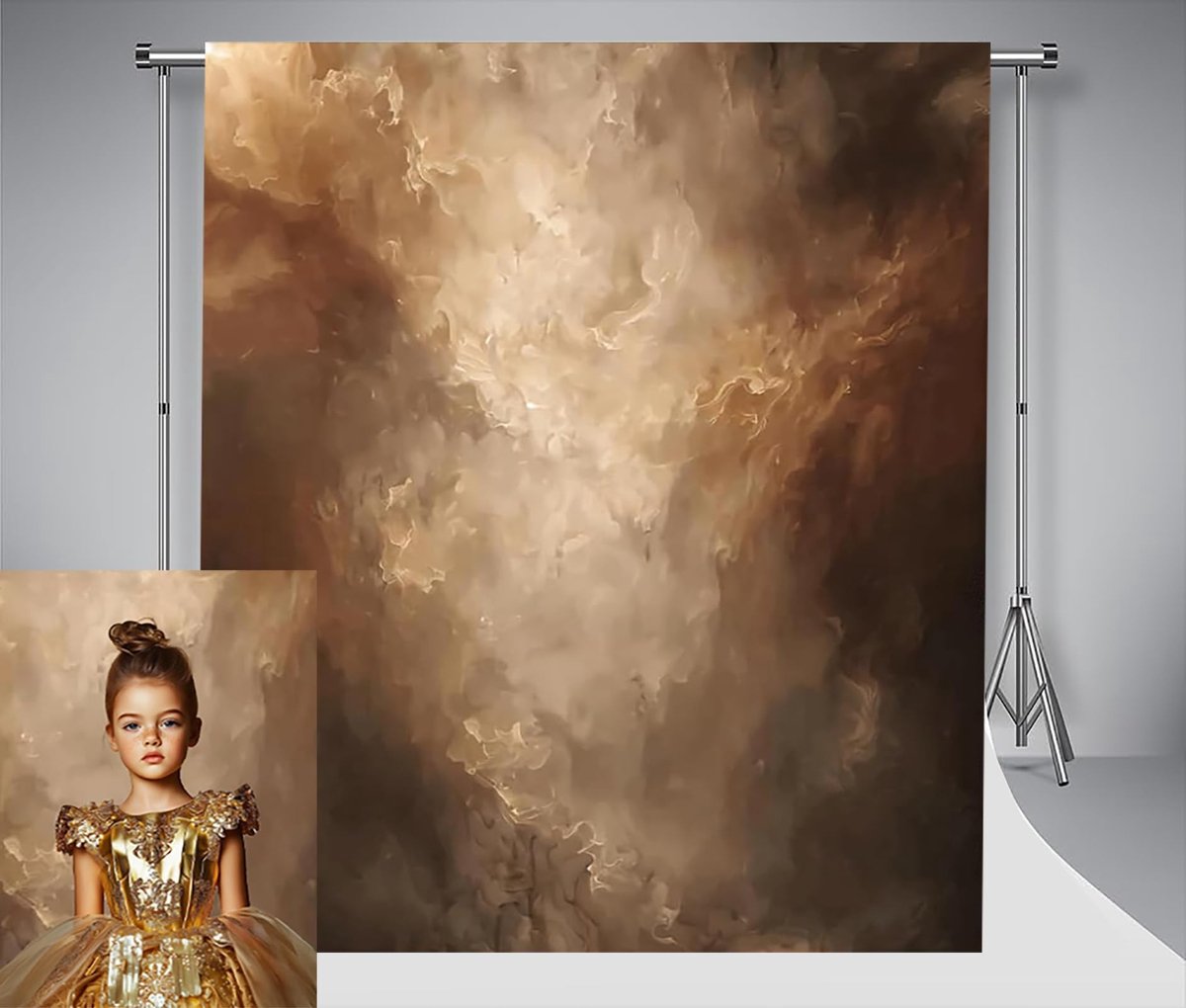 Dailygoods- Fotografie Achtergrond 1,5 x 2,2 m - Bruine Textuur - Kunst Abstract - Pasgeboren Portret - Bruiloft Fotocall - Professionele Studio Rekwisieten - Fotografie Backdrop
