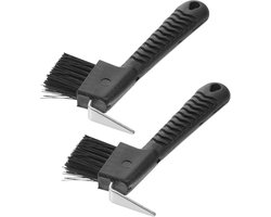 Reinigingsset 2 Stuks - Hoefkrabber Borstel - Paarden Verzorgen - Ergonomisch Handvat - 17 x 95 cm - Willekeurig