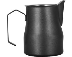 Melkschuimkruik - Latte Art Beker - Koffie Maken - Precisie Tuit Ontwerp - 350 ml - Zwart
