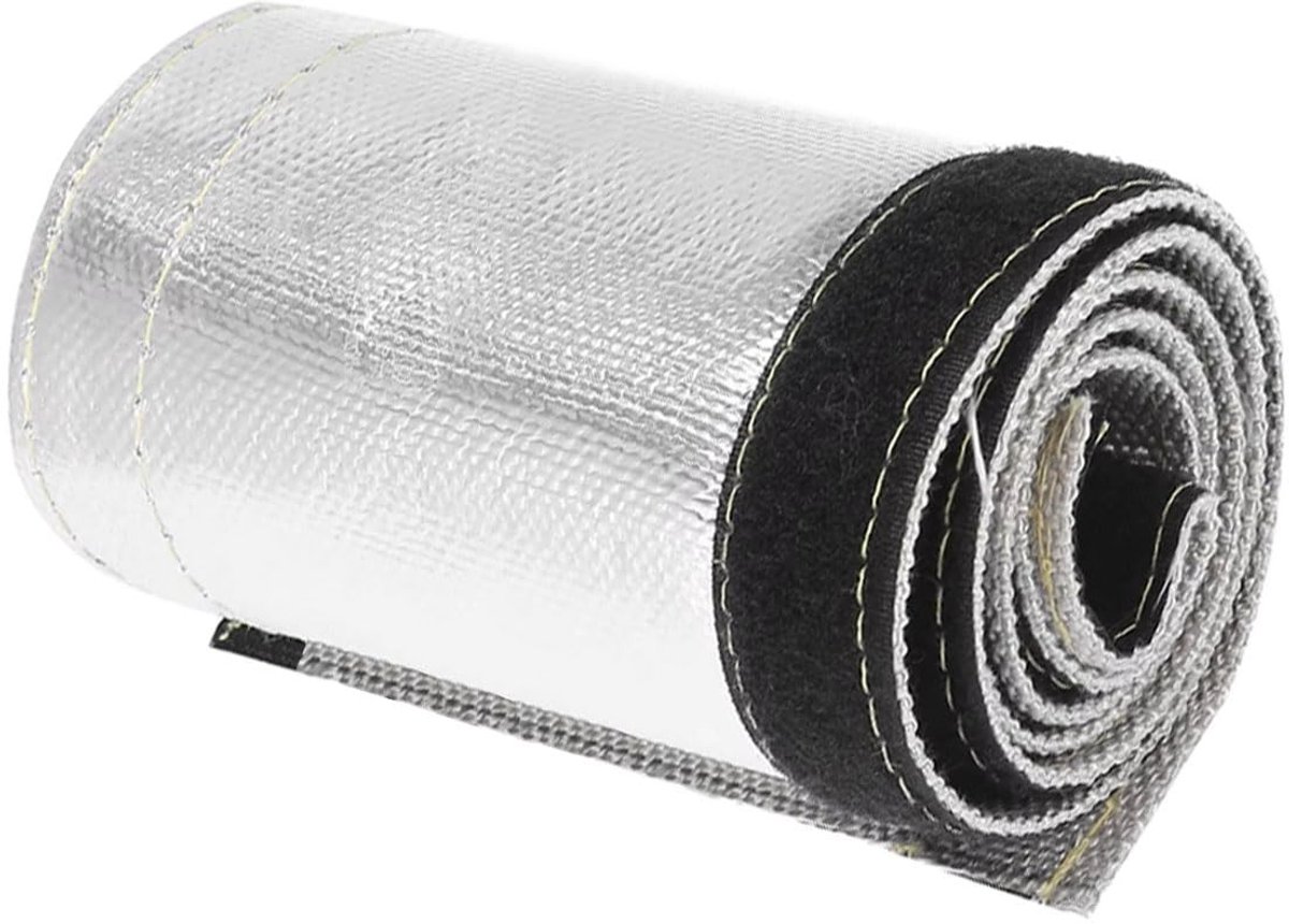 Dailygoods - Aluminized Heat Shield Tube - Hittebescherming - 35 mm - Isolatiehuls - Warmtebescherming - Geschikt voor brandstofleidingen - 1 meter
