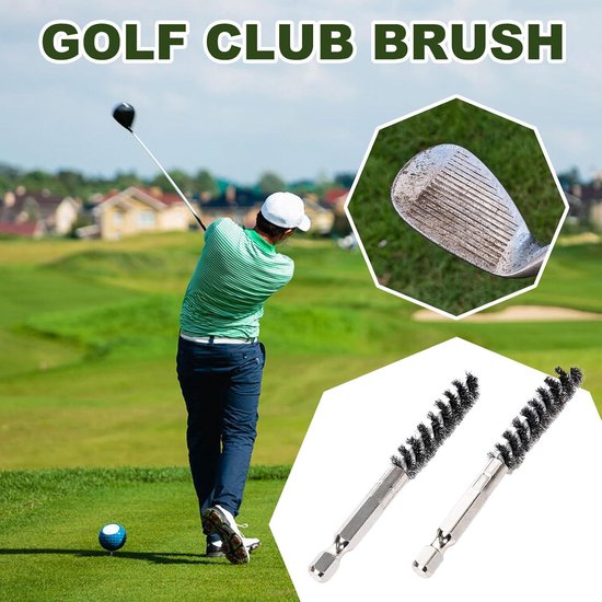 Golfclub reiniger - Club poets set - Club groeven schoonmaken - Set van twee stuks - 2 stuks - Zilverkleurig — afbeelding 5
