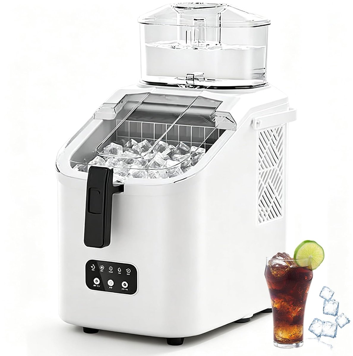 Ijsblokjesmachine - Draagbare ijsmaker - Drankjes Koelen - Snelle ijsprestaties - 20 kg per dag - Zilver
