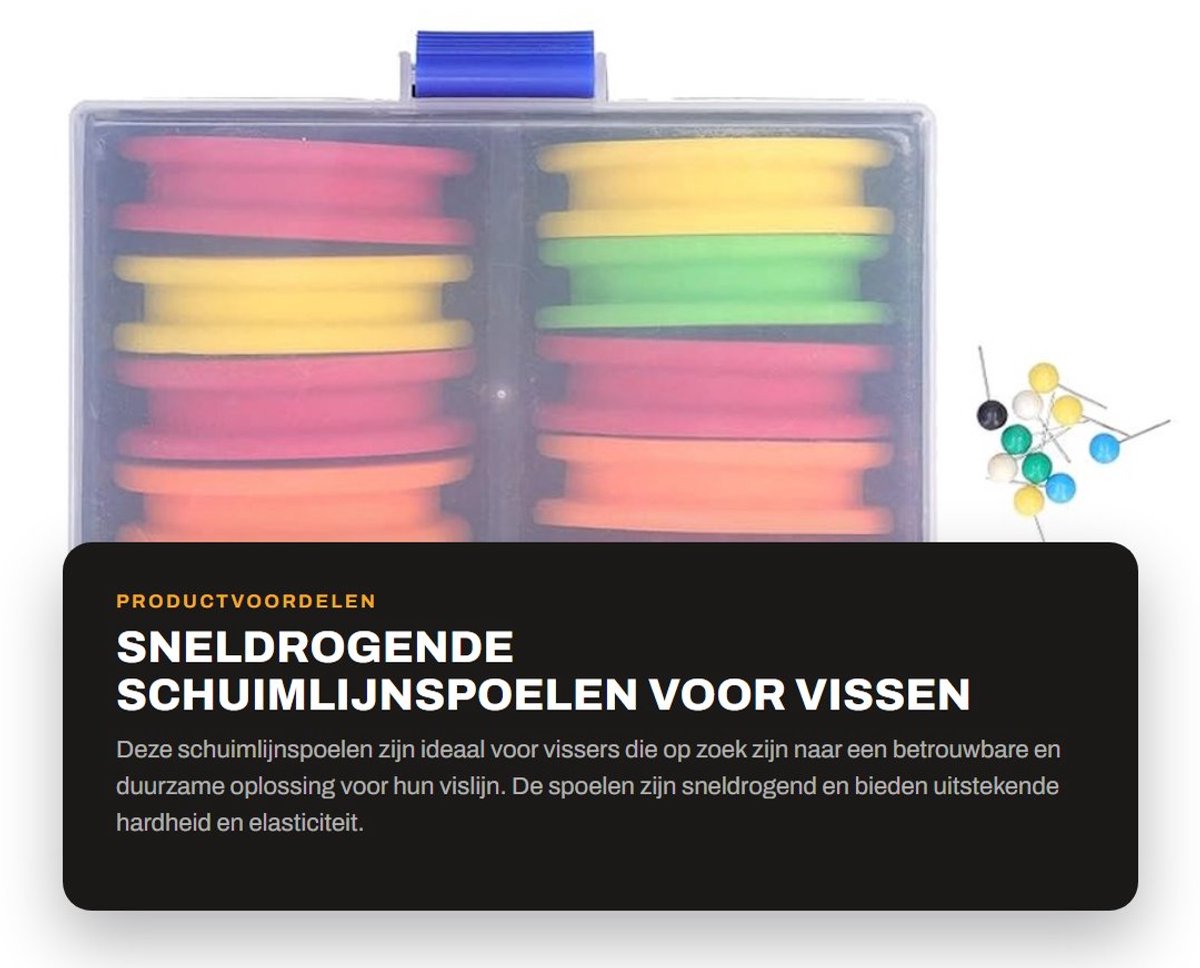 Dailygoods- Schuimwikkelplank Sneldrogend - Visschuim - Slijtvast - Duurzaam - Lichtgewicht - Hoogwaardig ABS-kunststof - Visgerei