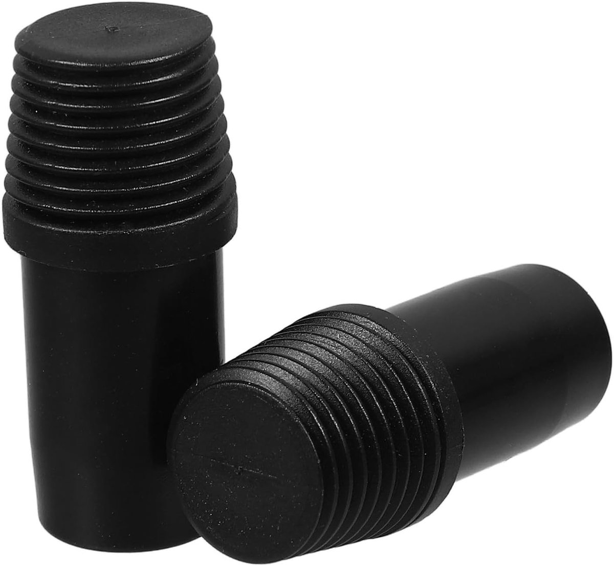 Schoonmaaksteel Verlengstuk - Steel Adapter Bezem - Huishoudelijk Schoonmaken - Kunststof Schroefdraad - 2 stuks - Zwart