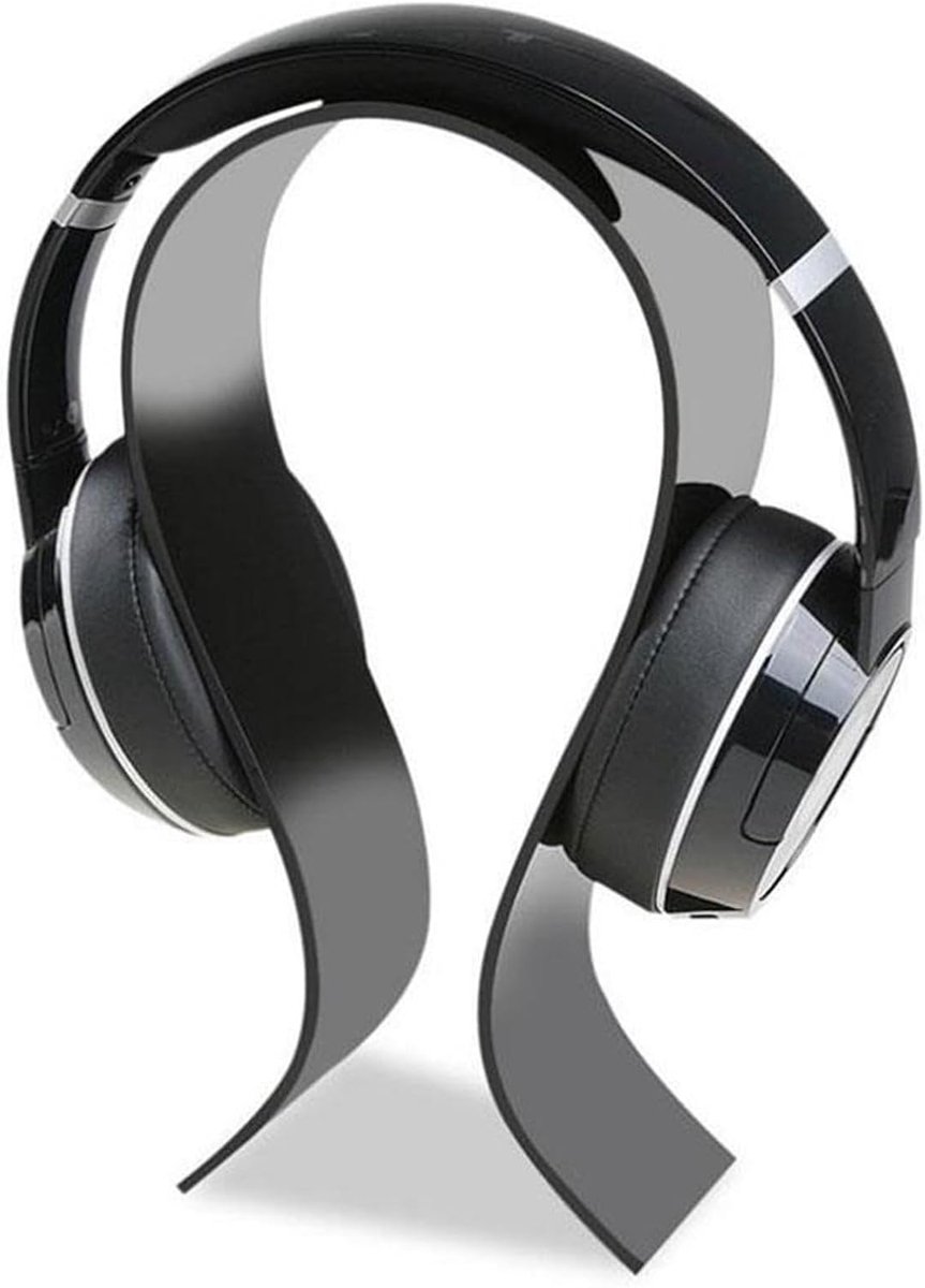 Hoofdtelefoonhouder - Headset standaard - Bureau organiseren - U-vorm ontwerp - Extra dik - Zwart