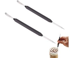 Dailygoods- Latte Art Pen - Roestvrij Staal - 2 Uiteinden - Professionele Barista Tool - Koffie Art Gereedschap - Voedselveilig 304 RVS - Koffiepen