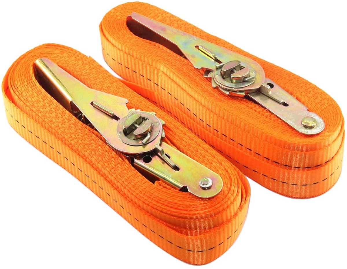 Dailygoods - Ratchet Tie Down Strap - Intrekbare Heavy Duty Cargo Sjorbanden 7M