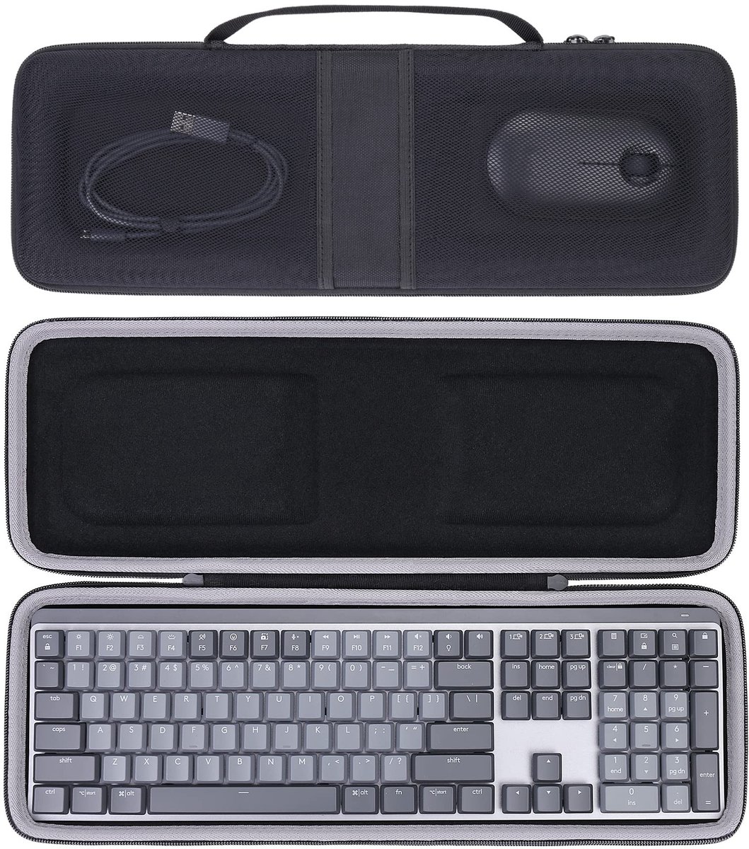 Dailygoods- Harde Hoes - Compatibel met Logitech MX Mechanisch/MX Keys S - Draadloos Verlicht Toetsenbord - Schokbestendig - Lichtgewicht - Zwart - Toetsenbordhoes
