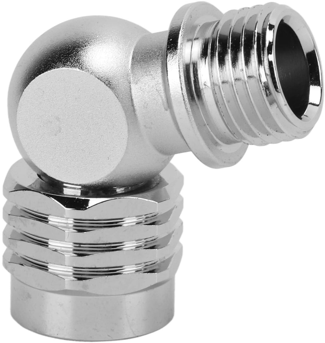 Dailygoods - Scuba Diving Adapter - Draaibare Duikadapter - Lekvrij - Messing Verchroomd - Voor Duikers - 90 110 Graden