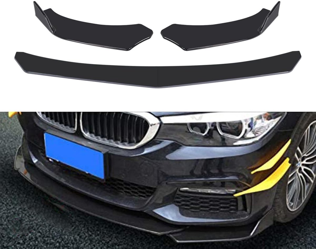 Dailygoods - 4 stuks Auto Voorbumper Lip Body Kit Spoiler Splitter ABS Bumper Canard Lip Splitter Universeel
