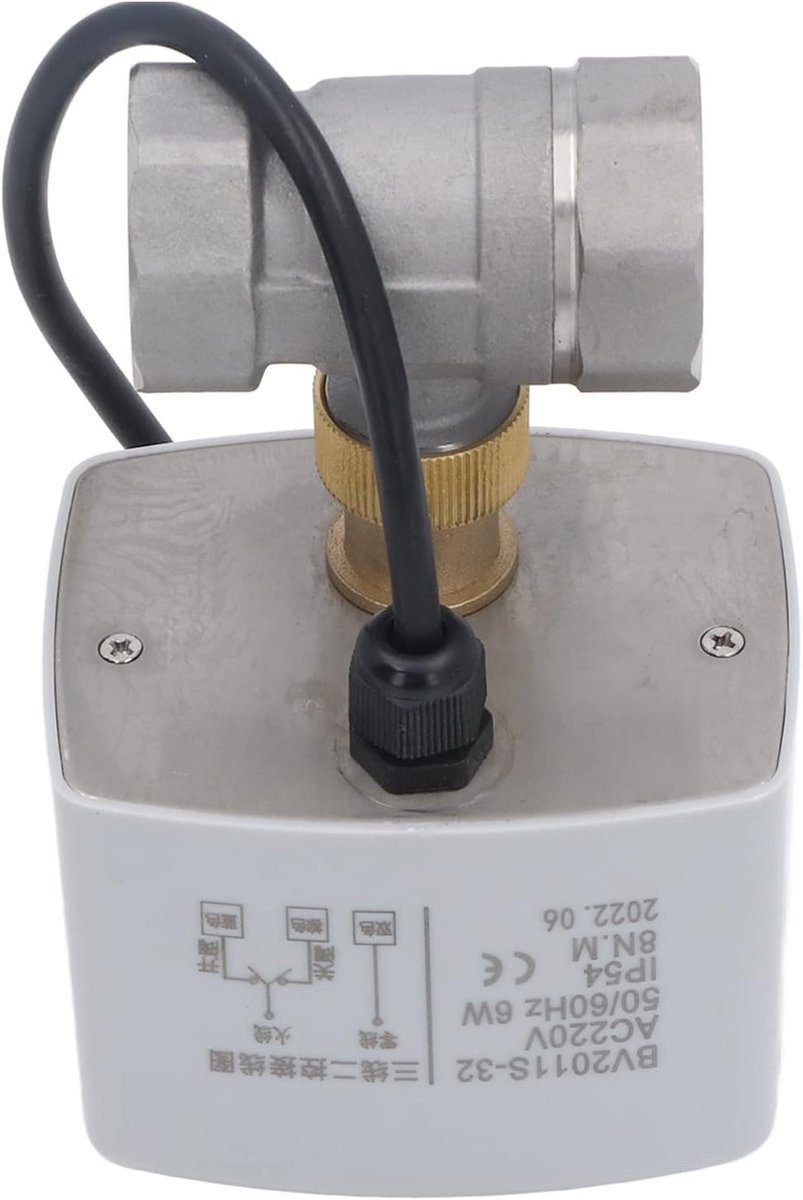 Gemotoriseerde Kogelkraan - Elektrische Waterklep - Vloeistofstroom Regelen - Stille Motoraandrijving - DN25 1 Inch - Zilver