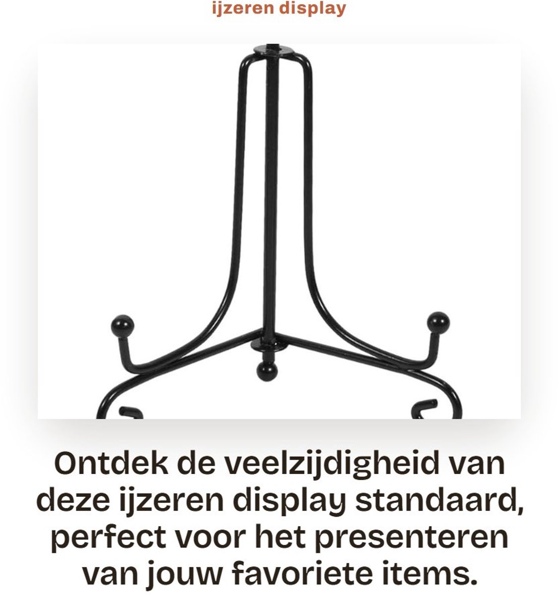 Dailygoods- Schildersezel - Display standaard - IJzeren houder - Fotolijst stand - Stevig - Geschikt voor 4-12 inch items - Displaystandaard