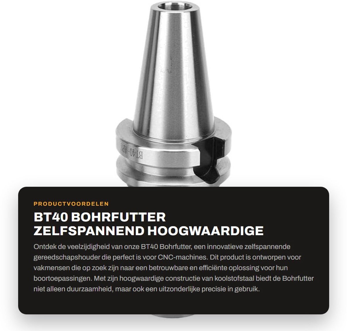 Dailygoods- Bohrfutter Zelfspannend - Gereedschapshouder - Kohlenstofstaal - Fräsmachine - Precisie 0,15 - Duurzaam - Gereedschaphouder