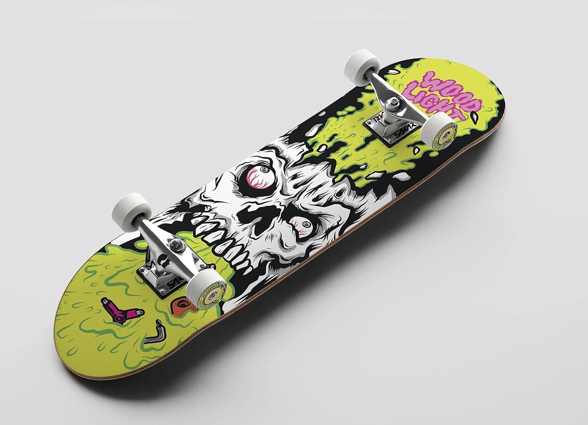 Houten Skateboard Compleet Board Buiten Sport Stevig Hout 7.875 Inch Natuurlijk