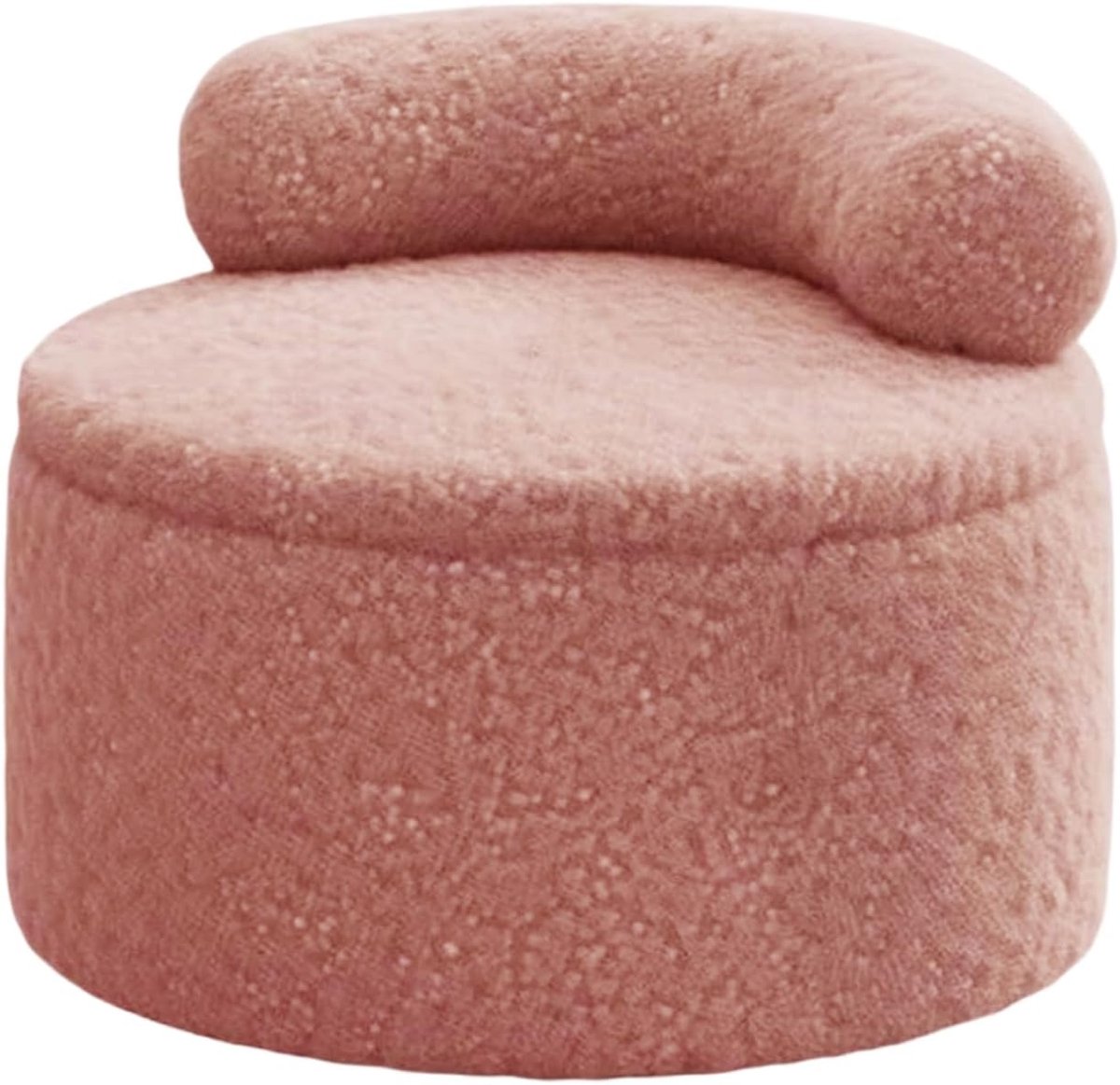 Ottomaanse voetenbank - Opbergpoef - Woonkamer organiseren - Afneembaar deksel - 37.3B x 29.5H cm - Roze
