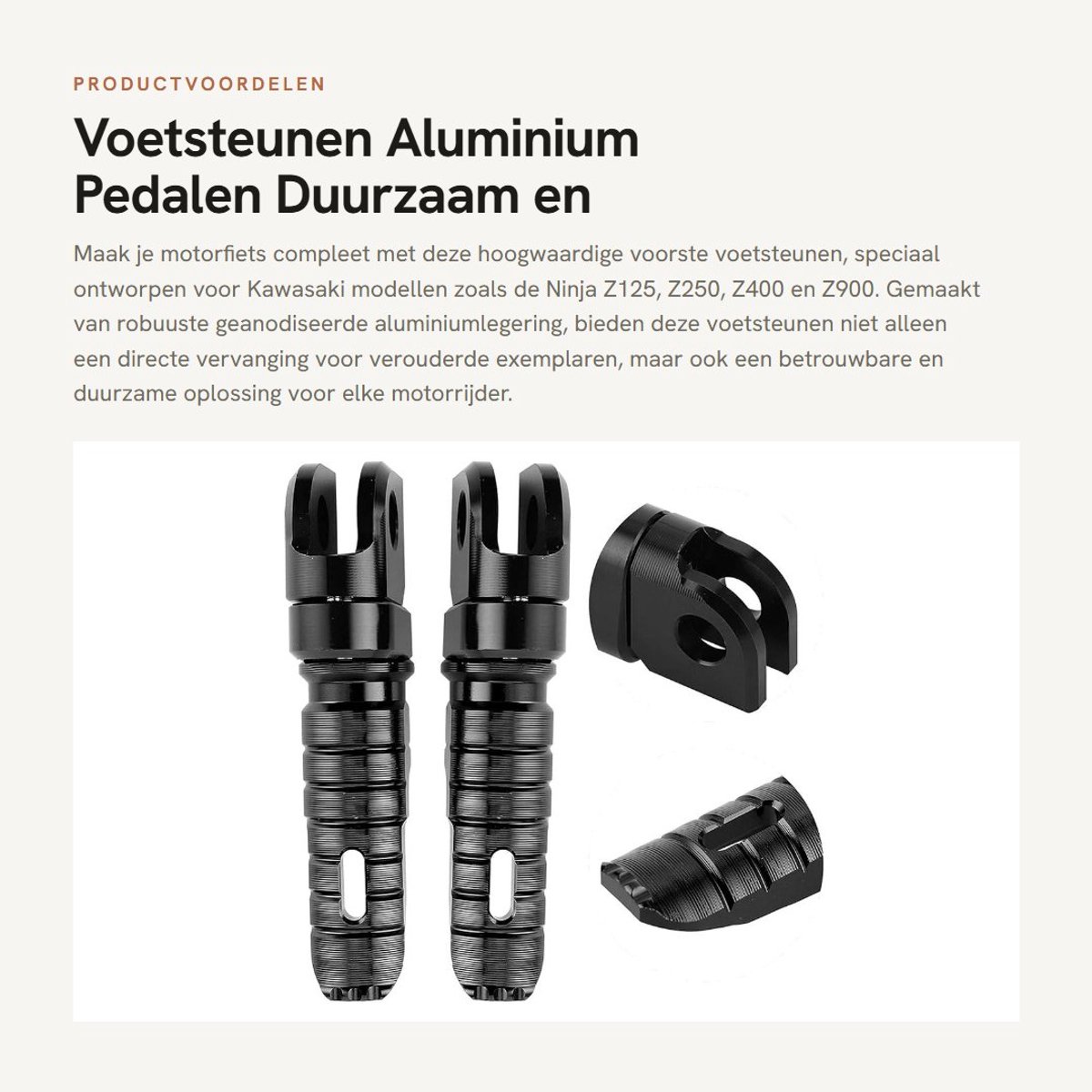 Dailygoods- Voetsteunen Hoogwaardige Aluminium - Voetsteunen Motorfiets - Ergonomisch Ontwerp - Duurzaam - Roestbestendig - Verbeterd Comfort - Motorvoetsteunen