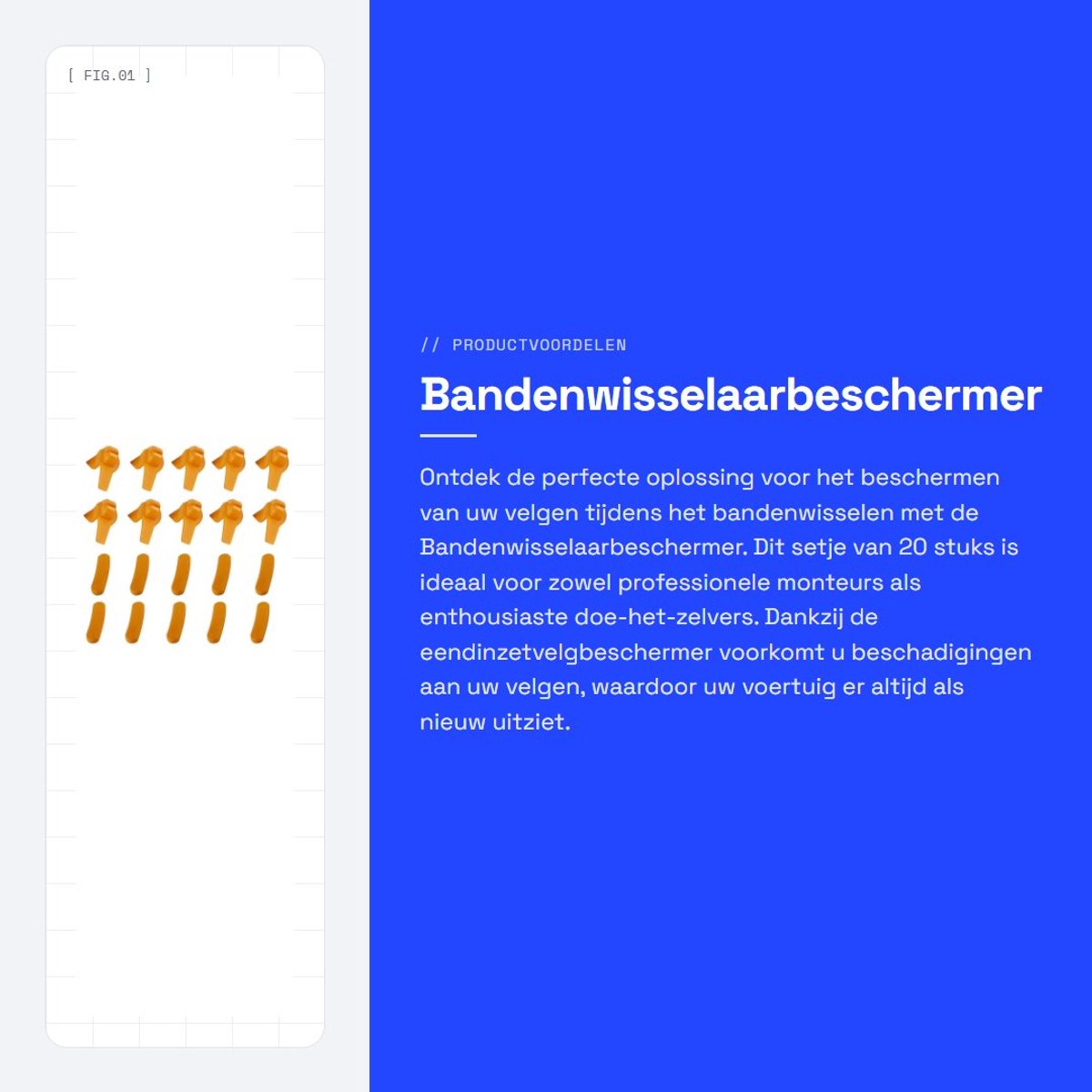 Dailygoods- Bandenwisselaarbeschermer 20 Stuks - Bandenmontage - Demonteerkop - Velgbeschermer - Wielreparatiegereedschap - Auto/Motor Onderdelen