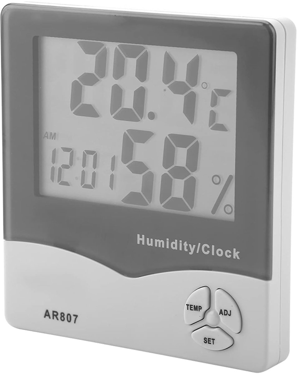 Digitale Hygrometer Thermometer - Temperatuur Vochtigheid Meter - Omstandigheden Monitoren - Groot Display Nauwkeurig - -40 Tot 70 Graden - Wit