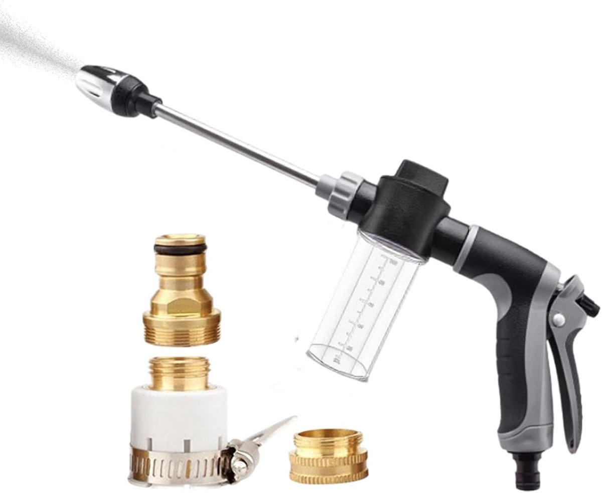 Hogedrukreiniger Verlengstaaf - Sproeikop Verlengstuk - Terras Reinigen - Draaibaar Mondstuk - 41 cm - Zilver
