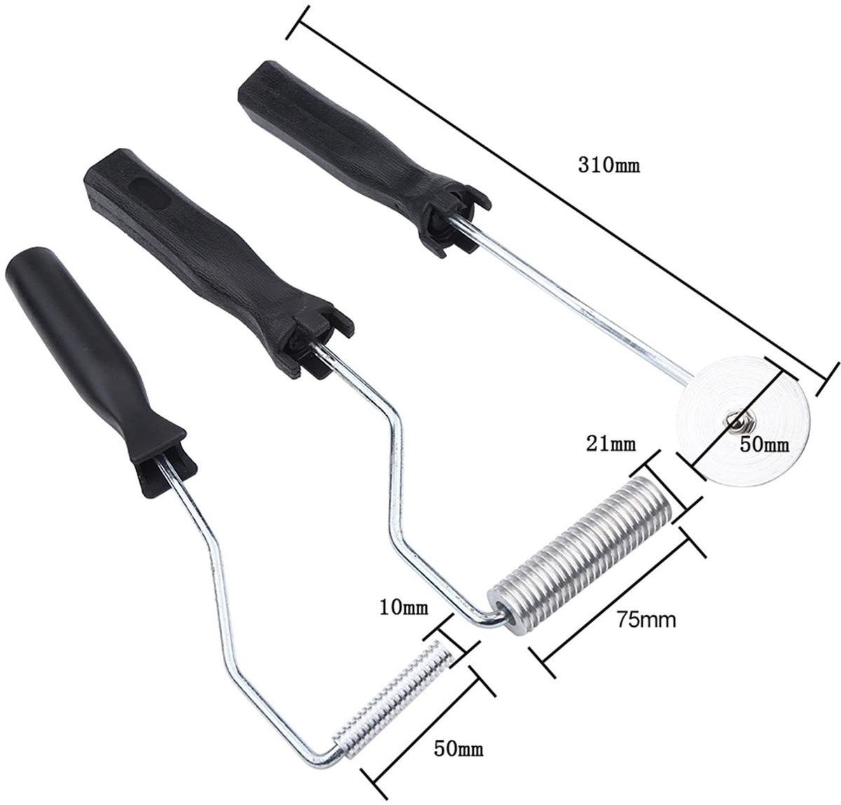 Dailygoods- Lamineerrol Kit - Aluminiumlegering - Duurzaam - 3 Stuks - Verbetering Sterkte - Vlakheid Glasstaal - Roller