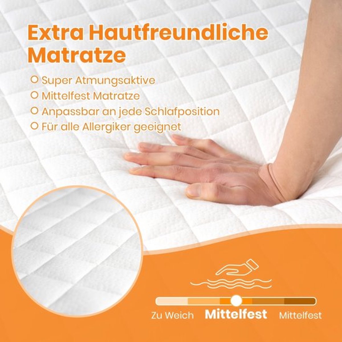 Matras – Koudschuimmatras – Orthopedisch Matras – Ergonomisch Matras – 5-Zones Matras – 90