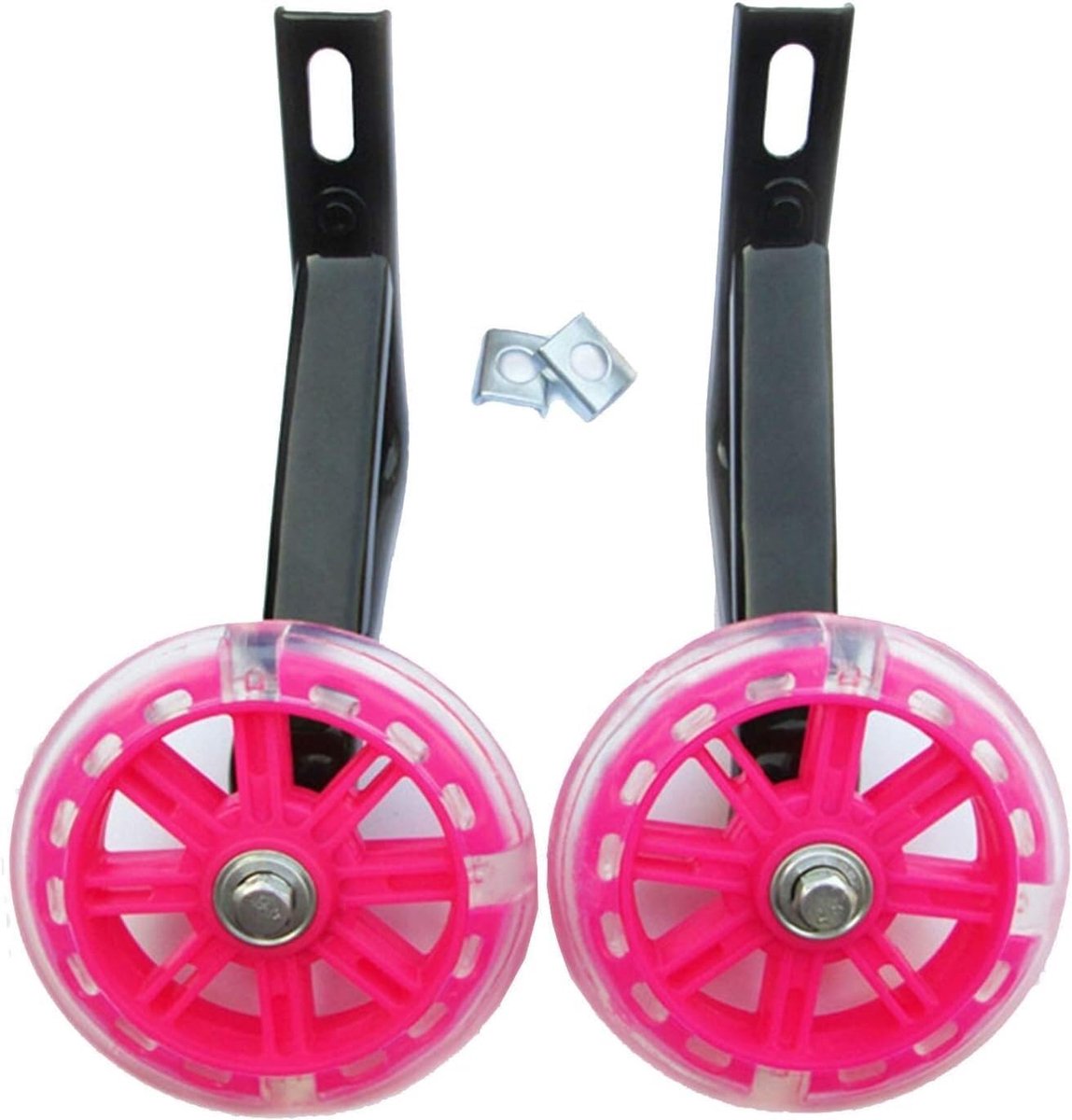 Kinderfiets Stabilisatoren Hulpwielen Fiets Leren Fietsen Universeel Instelbaar 12-20 Inch Roze