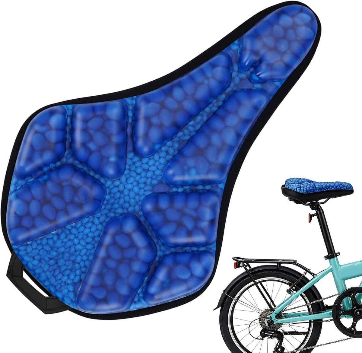 Fietsstoelkussen - Zadelhoes Comfort - Lange Afstand Fietsen - Schokabsorberende EVA - 28.5 cm - Blauw