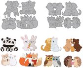 Dailygoods- Snijmal Dieren Design - Stansmal - Snijden - DIY Scrapbooking - Embossing - Carbon Staal 133x103mm