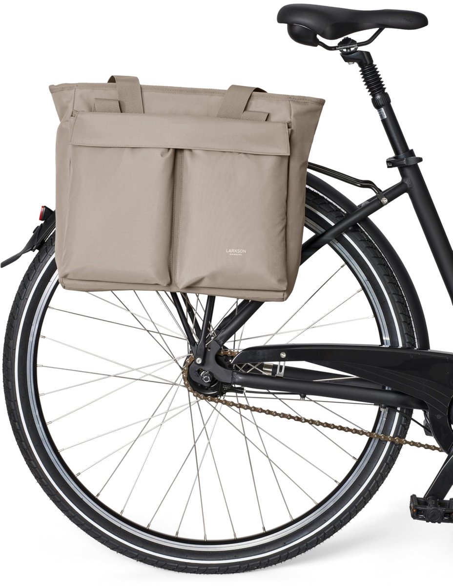 Dailygoods- Fietstas 2-in-1 - Dubbele Fietstas - Waterafstotend - Gerecycled Materiaal - Inhoud 15 Liter - Afmetingen 36 x 12,5 x 34 cm - Bagagedragertas