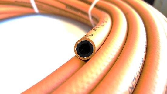 Propaan Butaan Slang - Gasslang Flexibel - Veilige Gas Aansluiting - Hoge Drukbestendig - 5 Meter - Oranje — afbeelding 2