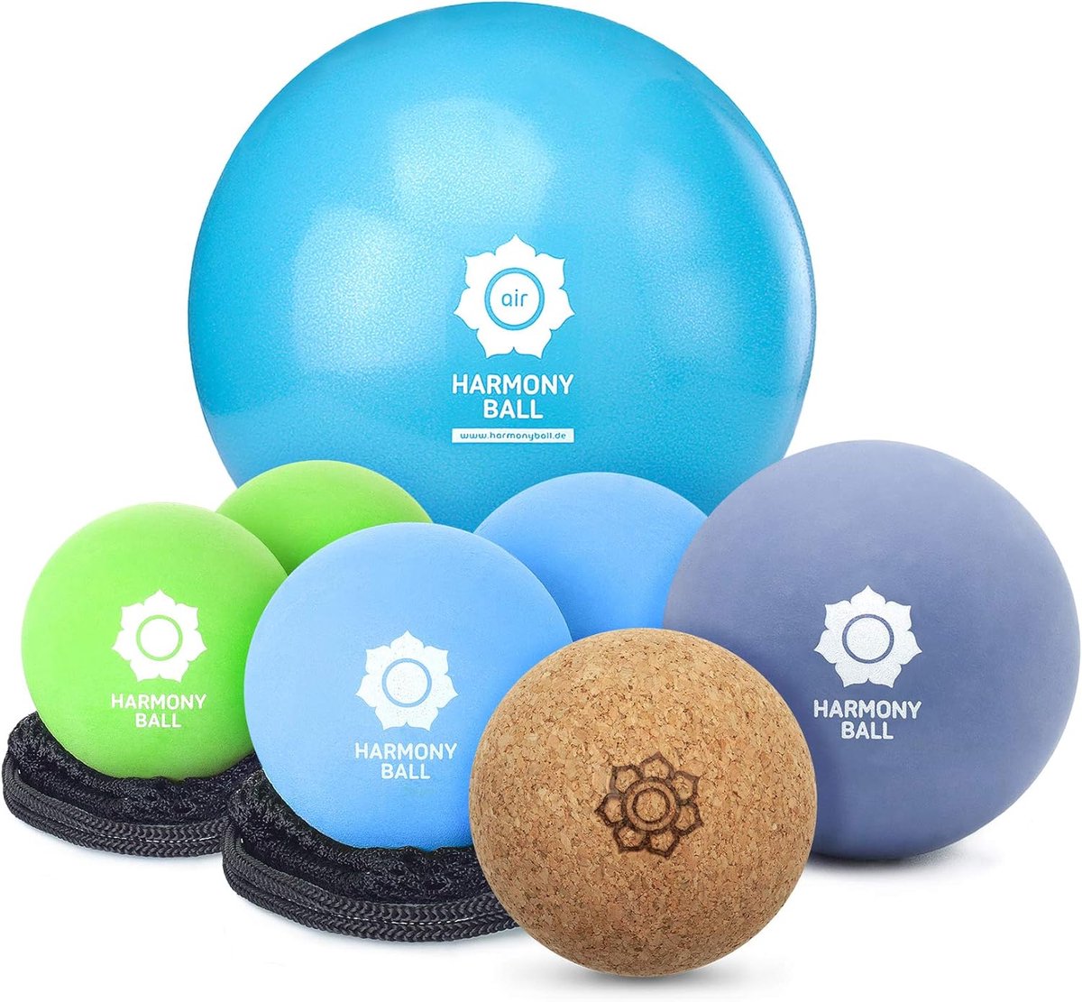 Full Body Trainingsset - Massageballen Set - Yoga en Massage - 7 Delige Set - Verschillende Maten - Multicolor