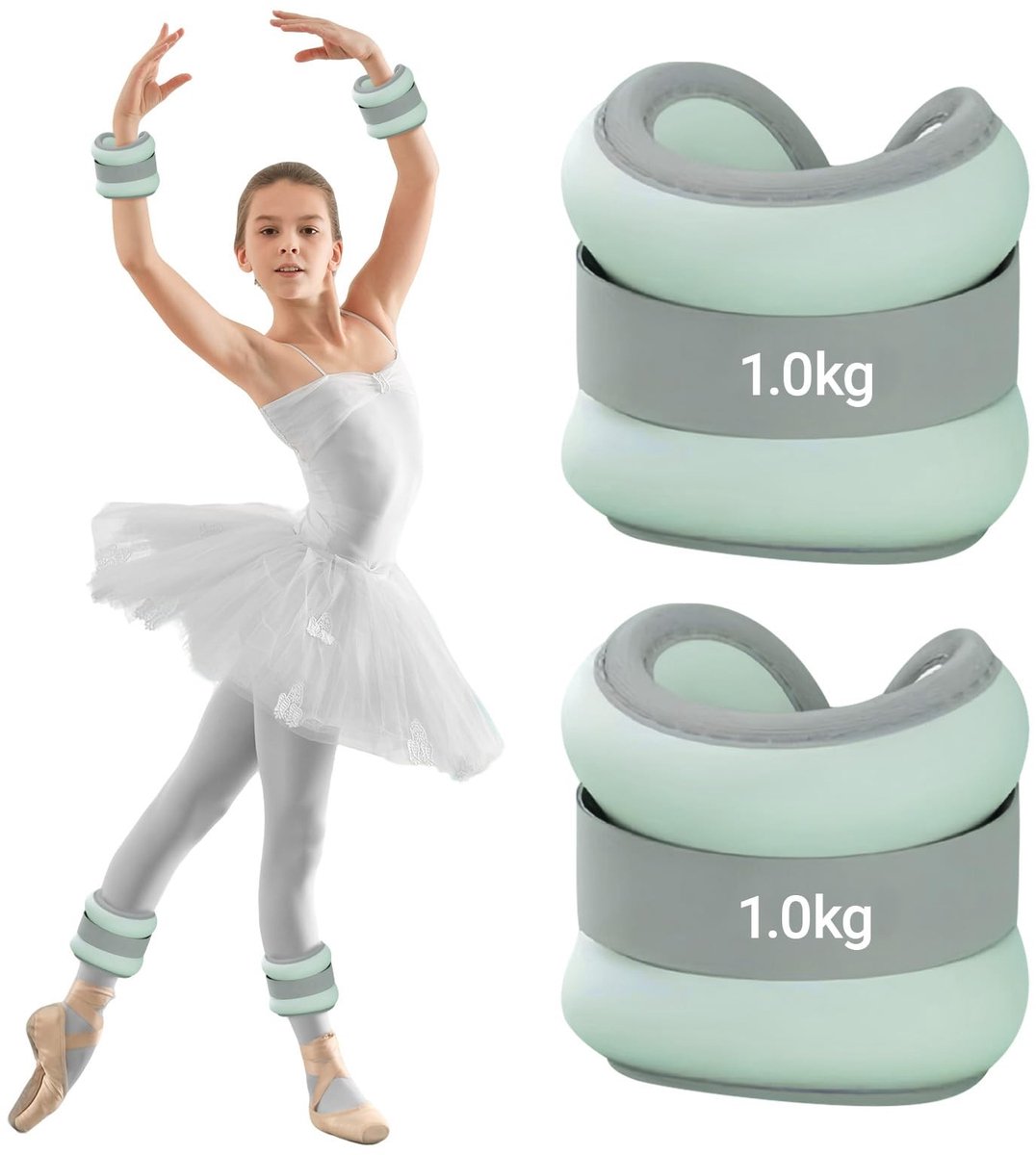 Dailygoods- Gewichtsmanchetten 2 stuks - Enkelgewichten - Polsgewichten - Voetgewichten - Ideaal voor Pilates/Yoga - Geschikt voor beginners/kinderen - Gewichtjes